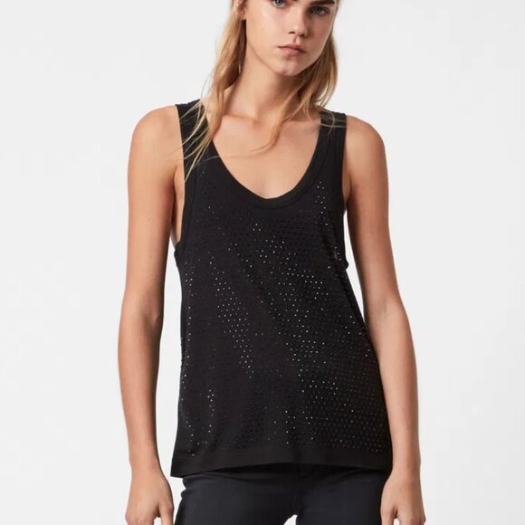 All Saints Orvi Sparkle Tank - NEW - Picture 1 of 4